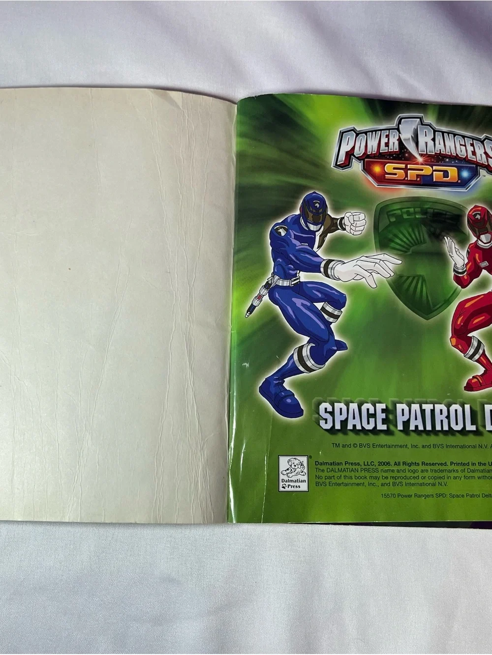 Vtg Power Rangers S.P.D. Space Patrol Delta Paperback Book Dalmatian Press 2006